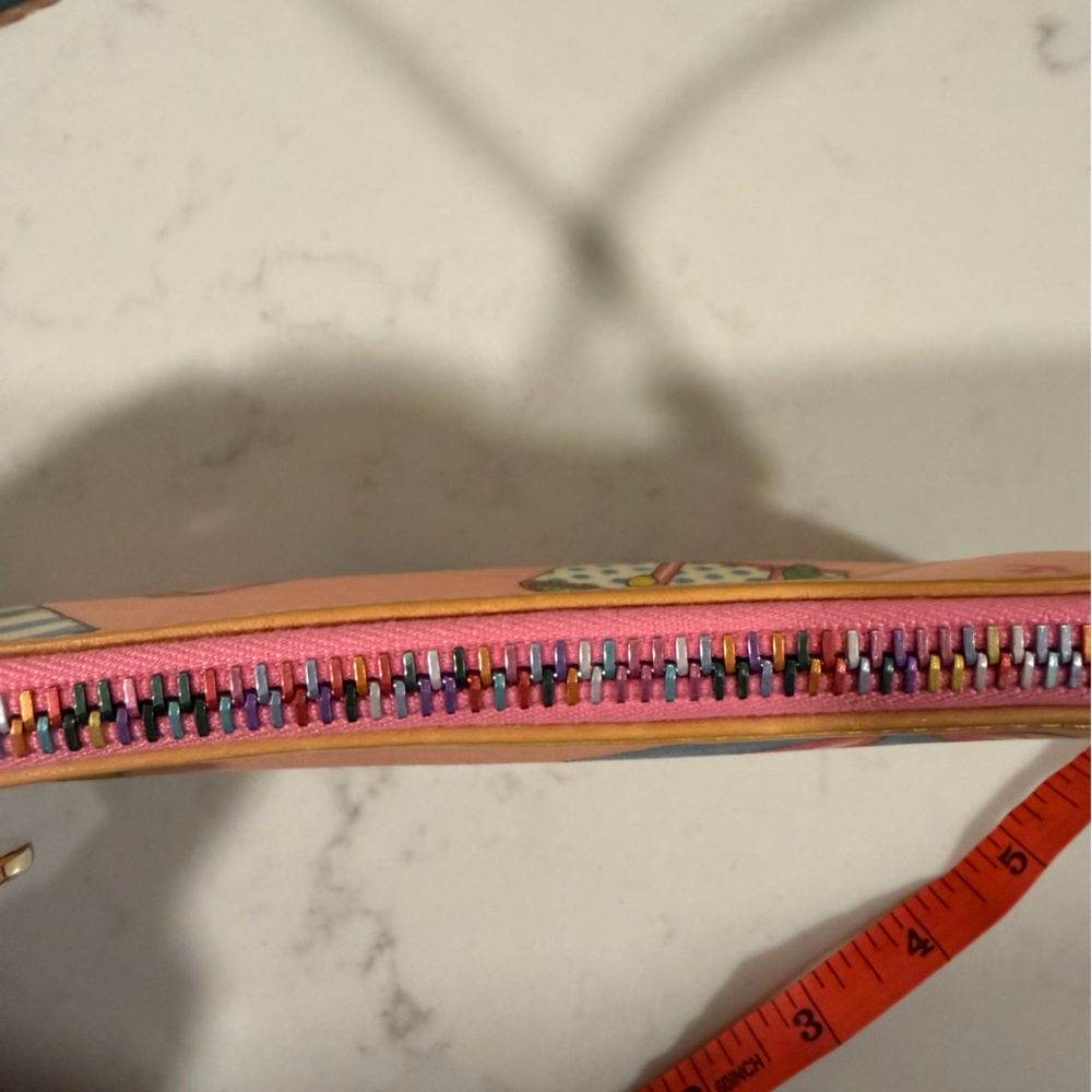 EOC Dooney & Bourke Pink Miami Beach Wristlet - Picture 5 of 7